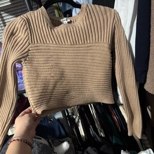 Tan Cropped Style Top